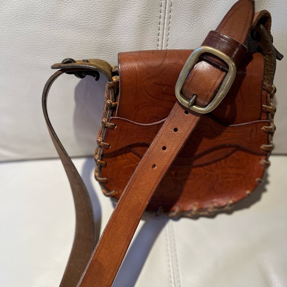 Vintage - Brown Handmade Leather Western Purse - Picture 4 of 5